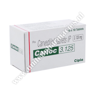 Carloc 3.125 (Carvedilol BP) - 3.125mg (10 Tablets)