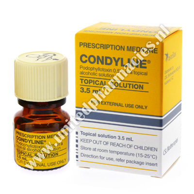Condyline Topical Solution (Podophyllotoxin) - 0.5% (3.5mL Bottle)