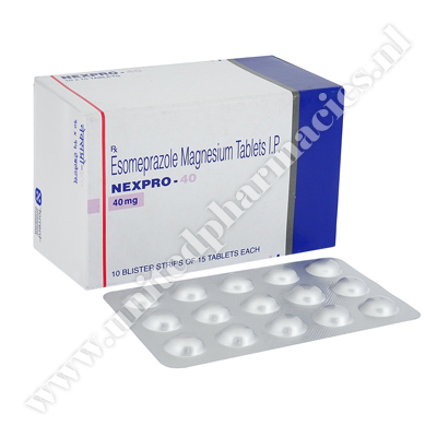 Nexpro (Esomeprazole Magnesium) - 40mg (15 Tablets)