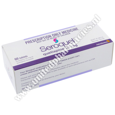 Seroquel (Quetiapine Fumarate) - 25mg (60 Tablets)