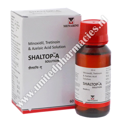 Shaltop-A Solution (Minoxidil/Tretinoin/Azelaic Acid) - 2%/0.025%/1.5% (60mL)