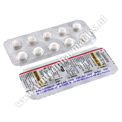 Symbal (Duloxetine Hydrochloride) - 20mg (10 Tablets)