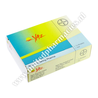 YAZ (Ethinyloestradiol/Drospirenone/Lactose) - 20mcg/3mg/52.15mg (84 Tablets)